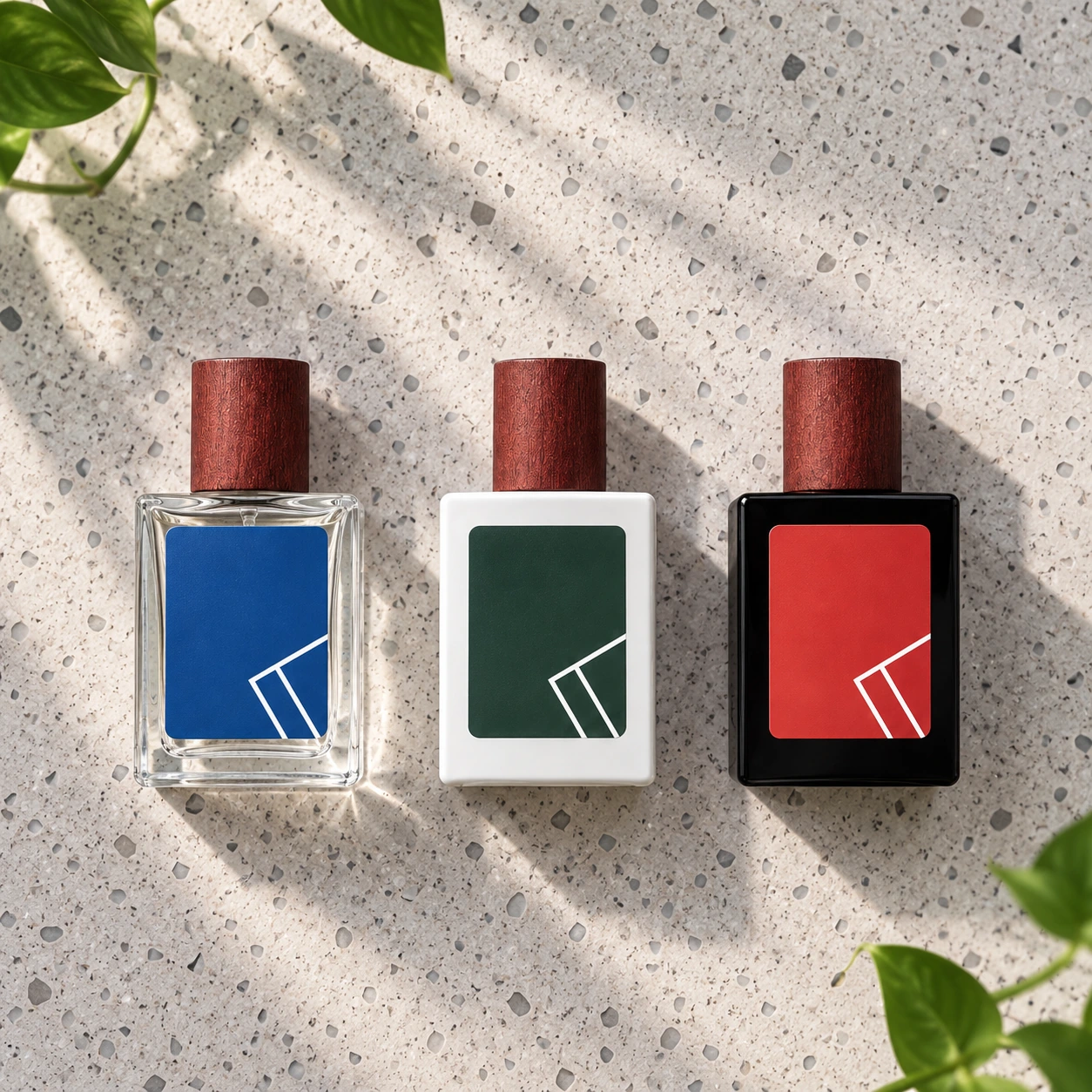 All three BackhandLab fragrances: Hard, Grass and Clay